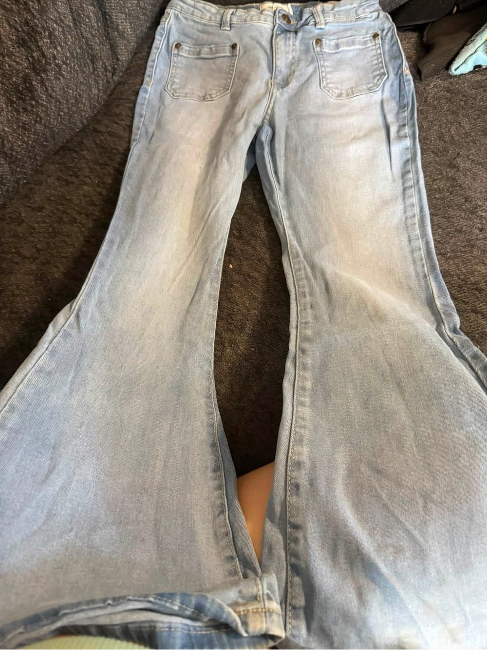 Girls Light Blue Denim Jeans - Size 12